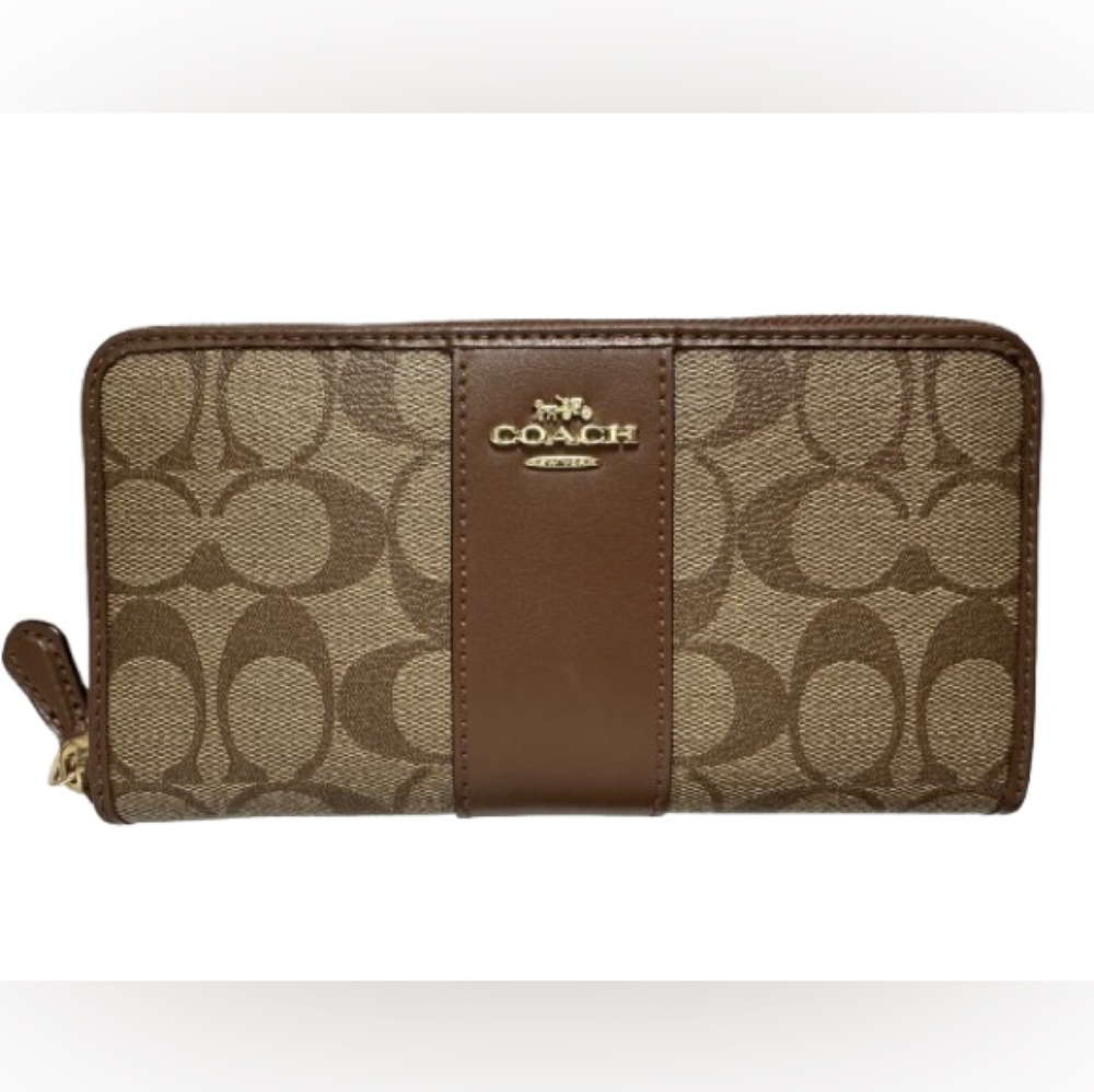 COACH Brown Signature Canvas Crossbody with Matching Wallet - Picture 7 of 9